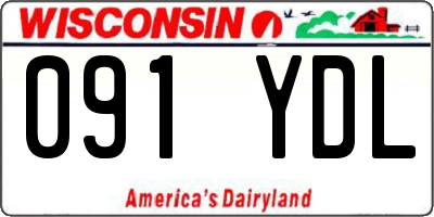 WI license plate 091YDL