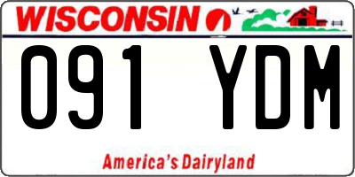 WI license plate 091YDM