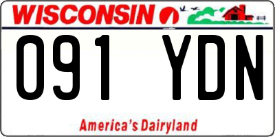 WI license plate 091YDN