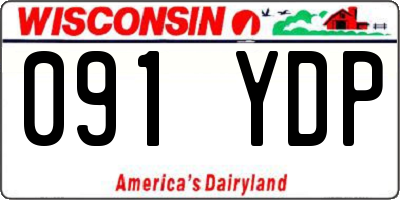 WI license plate 091YDP