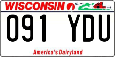 WI license plate 091YDU