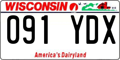 WI license plate 091YDX
