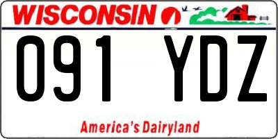 WI license plate 091YDZ