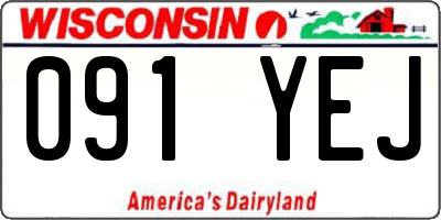 WI license plate 091YEJ
