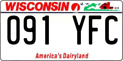 WI license plate 091YFC