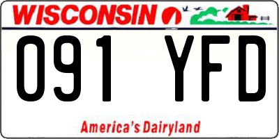 WI license plate 091YFD