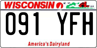 WI license plate 091YFH