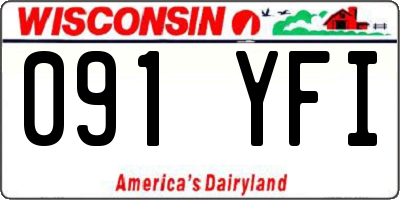 WI license plate 091YFI