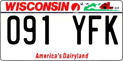 WI license plate 091YFK