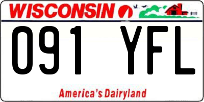 WI license plate 091YFL