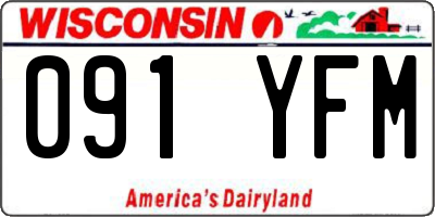 WI license plate 091YFM
