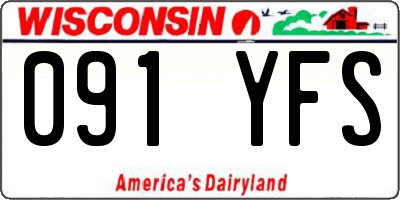 WI license plate 091YFS
