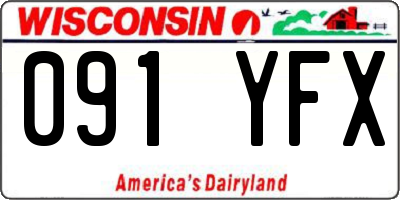 WI license plate 091YFX