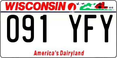 WI license plate 091YFY