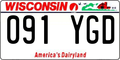 WI license plate 091YGD