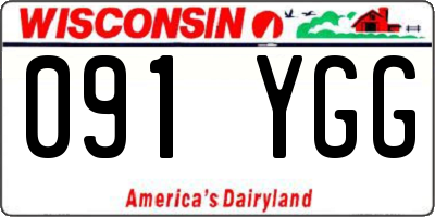 WI license plate 091YGG