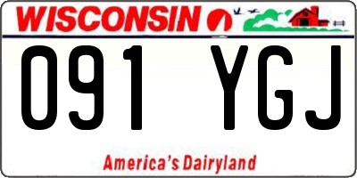WI license plate 091YGJ