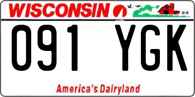 WI license plate 091YGK