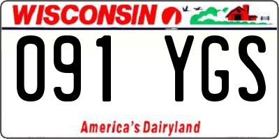 WI license plate 091YGS