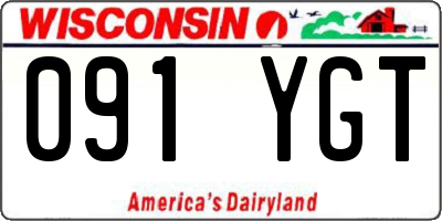 WI license plate 091YGT