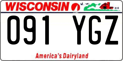 WI license plate 091YGZ