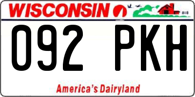 WI license plate 092PKH