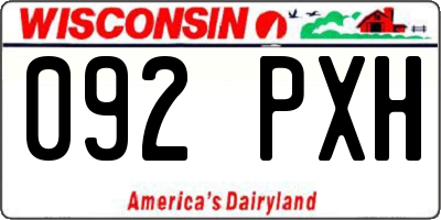 WI license plate 092PXH