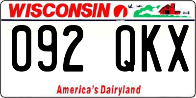 WI license plate 092QKX