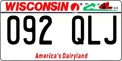 WI license plate 092QLJ