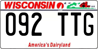 WI license plate 092TTG