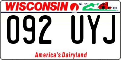 WI license plate 092UYJ