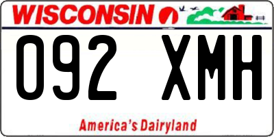 WI license plate 092XMH