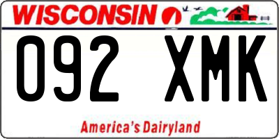 WI license plate 092XMK