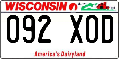 WI license plate 092XOD