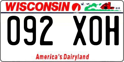 WI license plate 092XOH