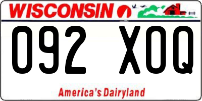 WI license plate 092XOQ