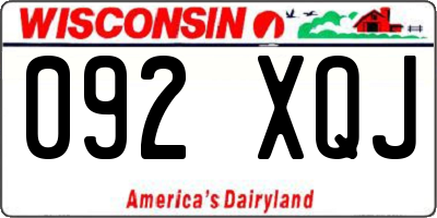 WI license plate 092XQJ