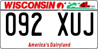 WI license plate 092XUJ