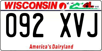 WI license plate 092XVJ