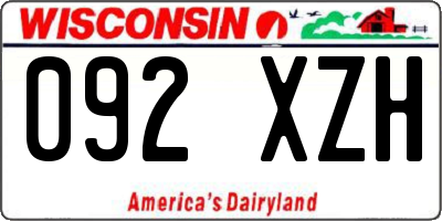 WI license plate 092XZH