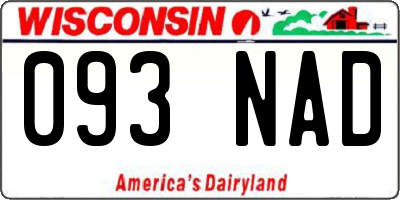 WI license plate 093NAD