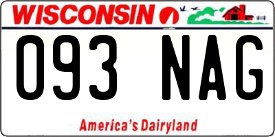 WI license plate 093NAG