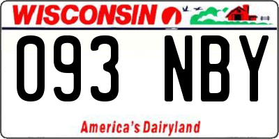 WI license plate 093NBY