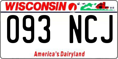 WI license plate 093NCJ