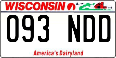 WI license plate 093NDD