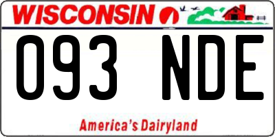WI license plate 093NDE