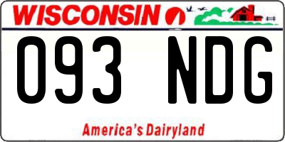 WI license plate 093NDG
