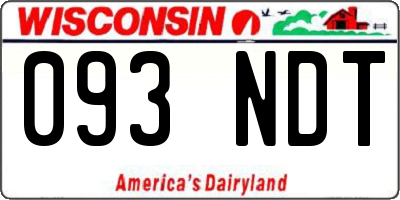 WI license plate 093NDT