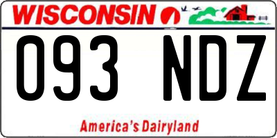 WI license plate 093NDZ