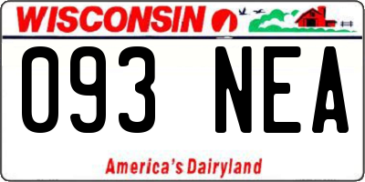 WI license plate 093NEA